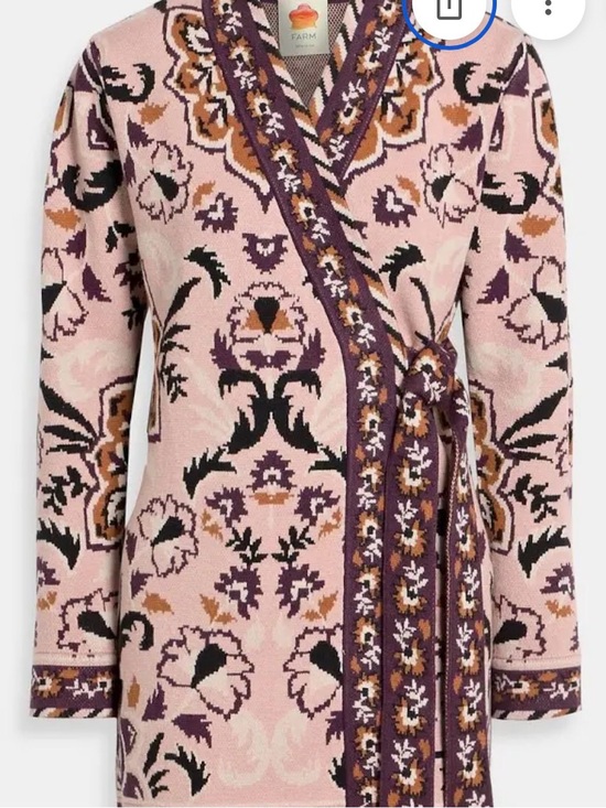 FARM Rio Dresses & Skirts - FARM Rio Pink & Purple Floral Wrap Midi Dress